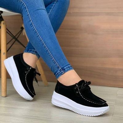 New Fashion Breathable Womens Shoes Casual Sneakers Lace-up Shoes Sports Shoes Women