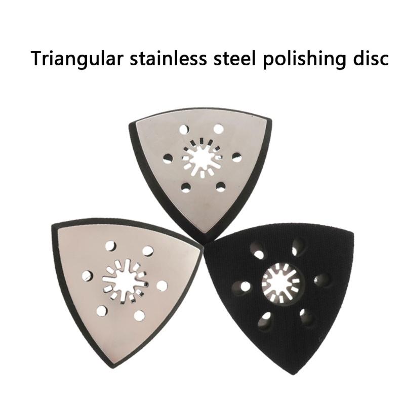 Multipurpose Precise 6 Hole Triangular Sanding Pad Plate 93mm Metal Core Design Suitable For Extended Tool Compatibility