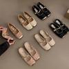 Sequined Gold Bag Head Half Slippers Women's Spring and Autumn Temperament Mary Jane Single Shoes Women's Shoes