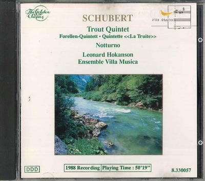 CD NOTTURNO - Schubert Forellenquintett 8330057 KEIN LABEL Nicht Japan Klassisch Gebraucht