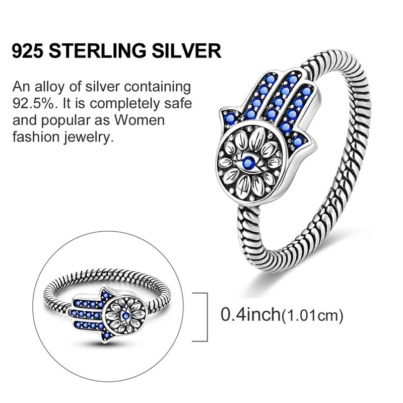 Original Design 925 Silver Blue Zircon For Ring Fit Women Wedding Wedding Wedding Engagement Silver Gift