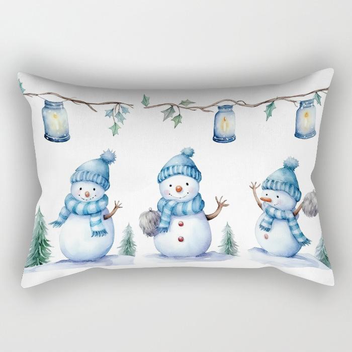 New Christmas Snowman Series Pillow Case Home Living Room Sofa Bedroom Cushion Pillow Case