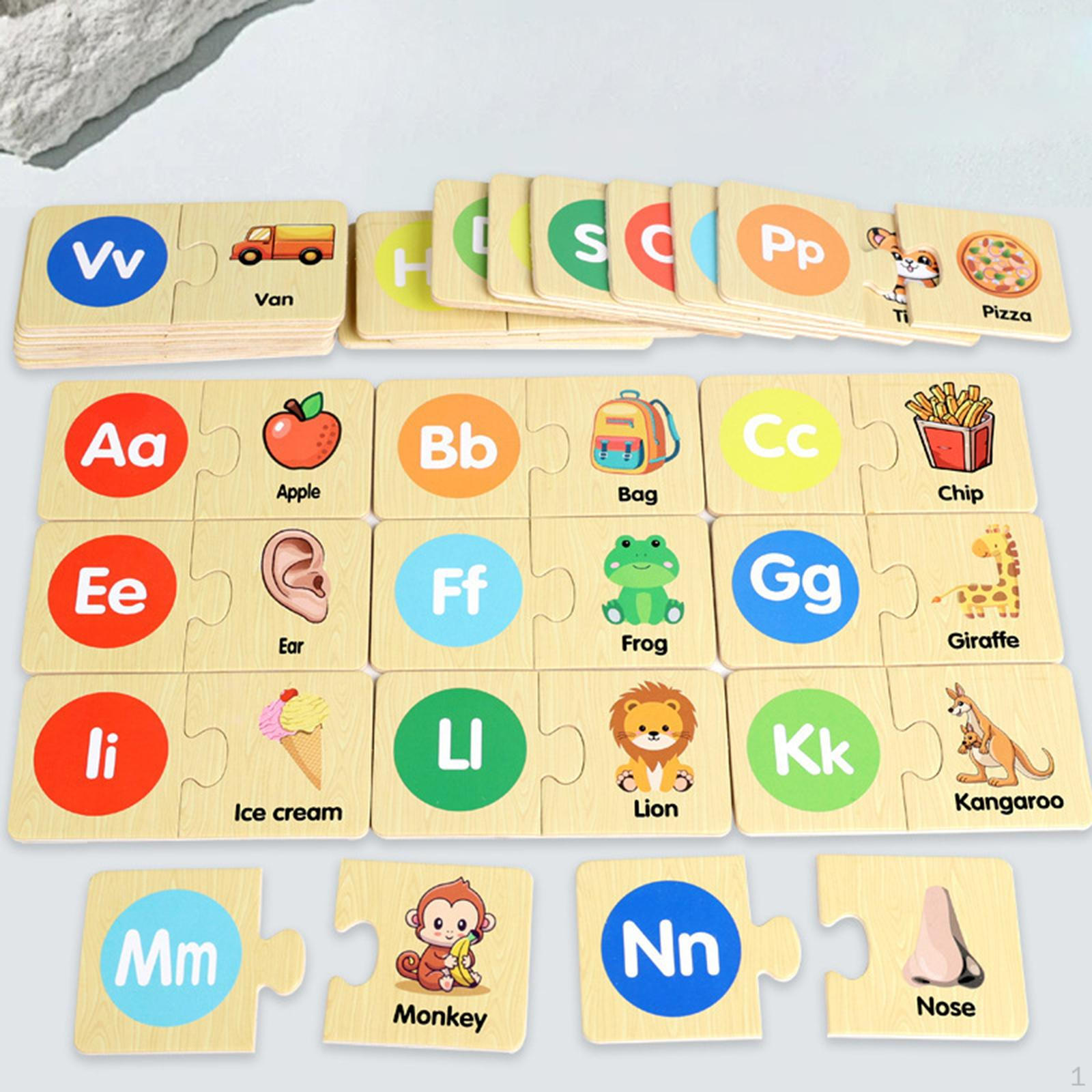 

Алфавитные пазлы Изучение английских слов Распознавание животных и еды Дошкольные обучающие игрушки Буквы