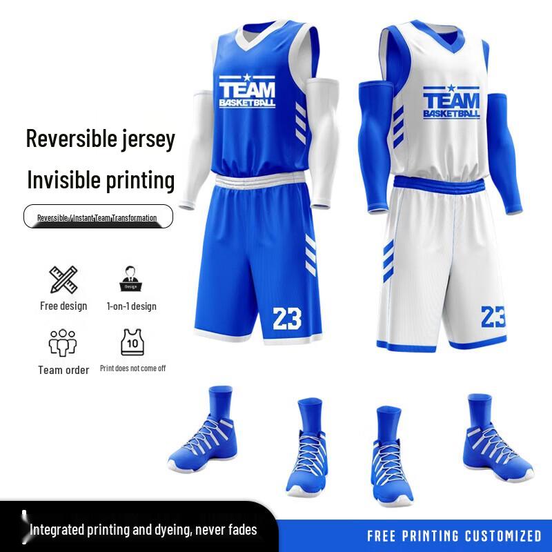 Tongye Digital Print Basketball Team Uniform Set M