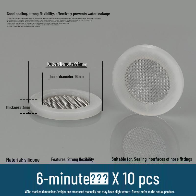 4-Minute Water Heater Seal: Silicone and Rubber Gaskets for Shower, 6-Point Inlet Pipe, 1-Inch Water Meter