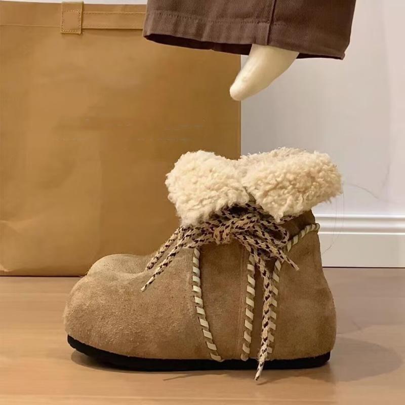 

Two wear snow boots, new winter thick-soled heightening cotton boots, piled and thickened warm cotton shoes 40 хакі