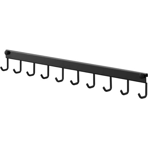 Yamazaki Tower Kitchen Tool Hooks, 10-Piece Set, Black, W55 X D3 X H6cm, 1744