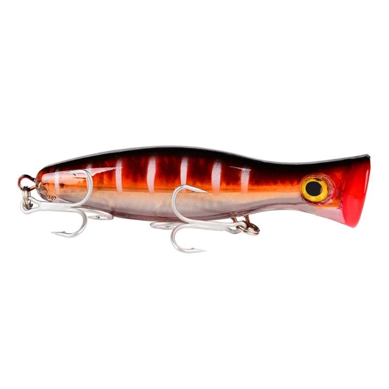 Topwater Trolling Artificial Hard Baits Crankbait Big Popper Fishing Lures Baits with Hook for Trout Fishing Tackle
