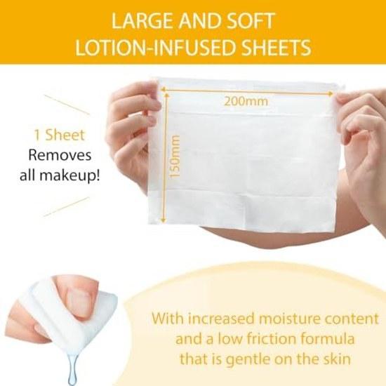 Bifesta Micellar Cleansing Sheet Perfect Glow Makeup Remover Large Sheets No Double Required 46