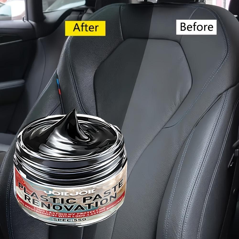 Car Plastic Renewal & Tire Shine Wax - Scratch Repair, Anti-Oxidation & Gloss Restorer for Cars, Motorcycles & Bicycles | Interi