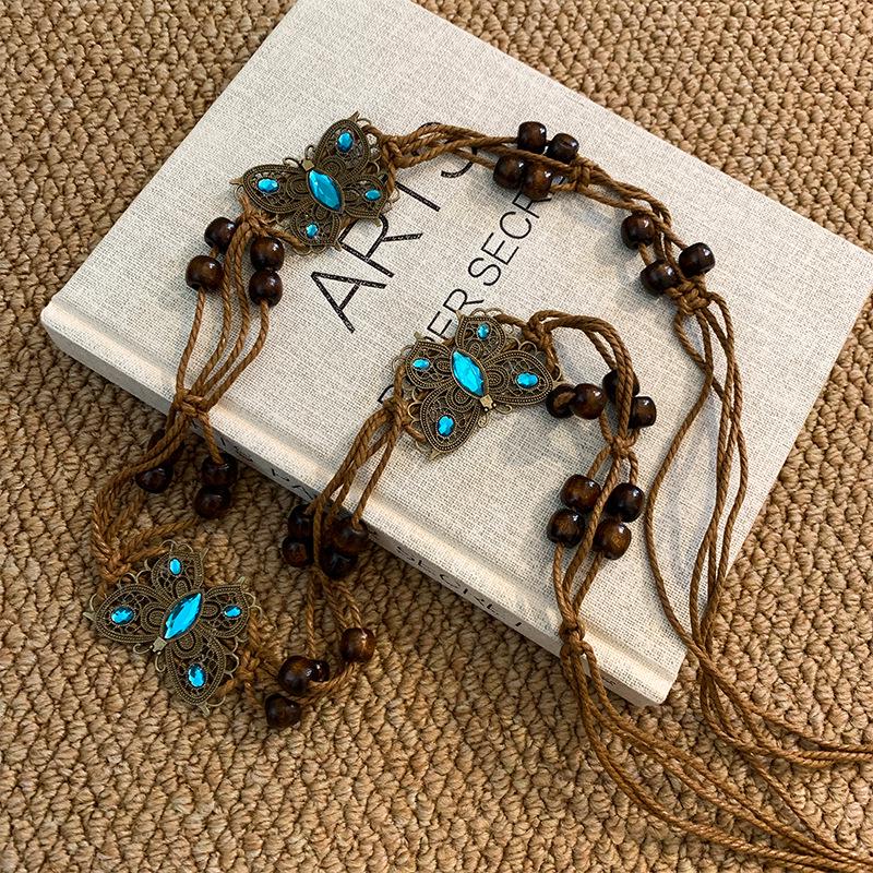 Bohemian Ethnic Waist Chain Belt for Women - Versatile Xinjiang Travel Outfit Accessory for Summer