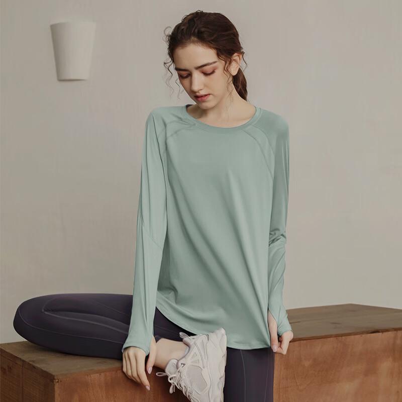 WEZHO Women's Loose-fit Quick-Dry Long-Sleeve Sports T-Shirt