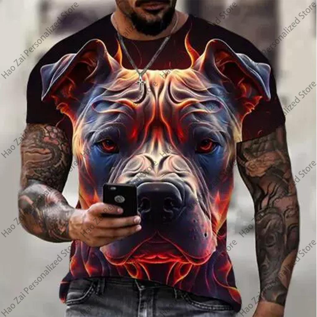 2026 New Summer Fashion: Cool 3D Animal Digital Print Trendy Men's Round-Neck Short-Sleeve T-Shirt—SoftComfortableand Breathable
