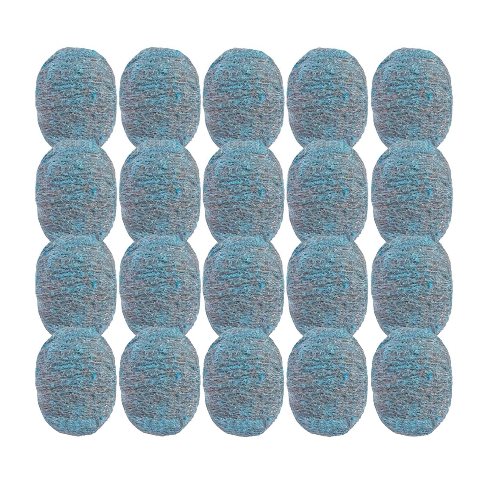 

Подушечка с мылом из стальной шерсти Упаковка из 20 многоразовых подушечек для мыла из стальной шерсти Впитывающие чистящие подушечки с предварительно намыленным раствором