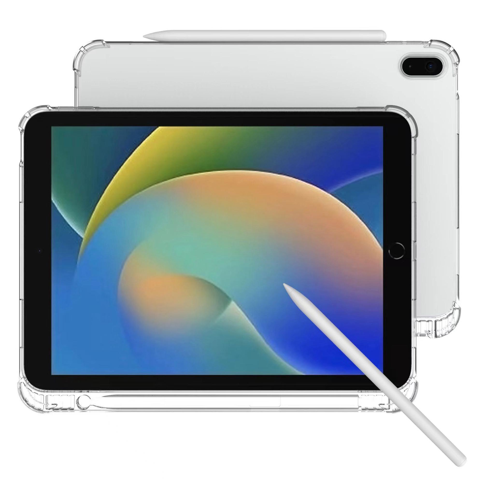 

For iPad (2025)/iPad 10.9 (2022) Soft TPU Protective Case Reinforced Corner Anti-Scratch Ultra Clear Tablet Cover with Pencil Holder A