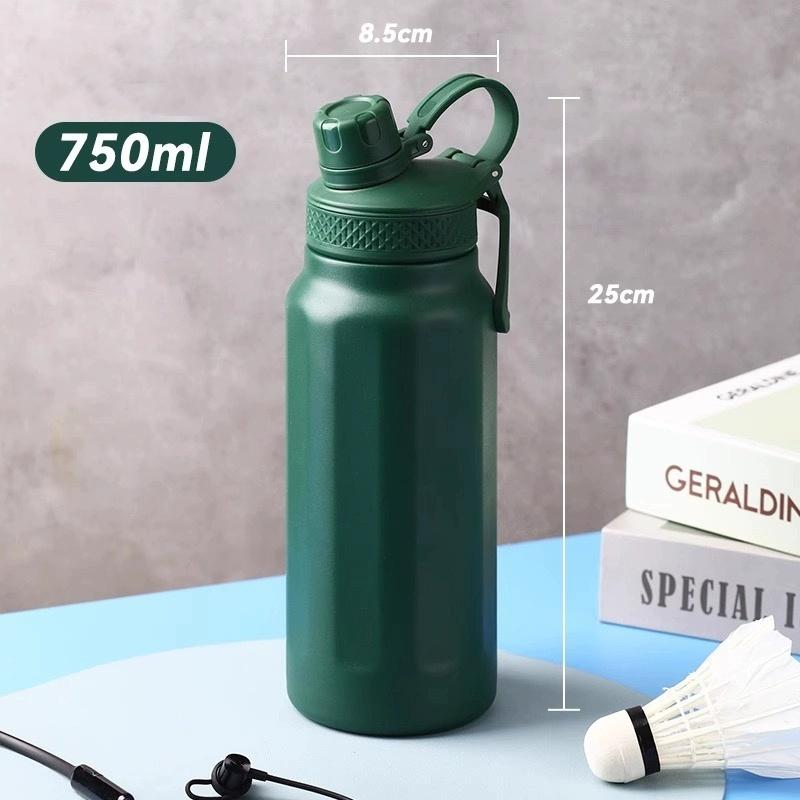 Insulated Water Bottle Large Capacity 750ml/950ml Stainless Steel Double Wall Vacuum Sport Bottle Outdoor Sports Kettle