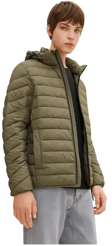 Demi-season Jacket Tom Tailor Denim Light Jacket with Hood (1031780) Dusty Olive Green