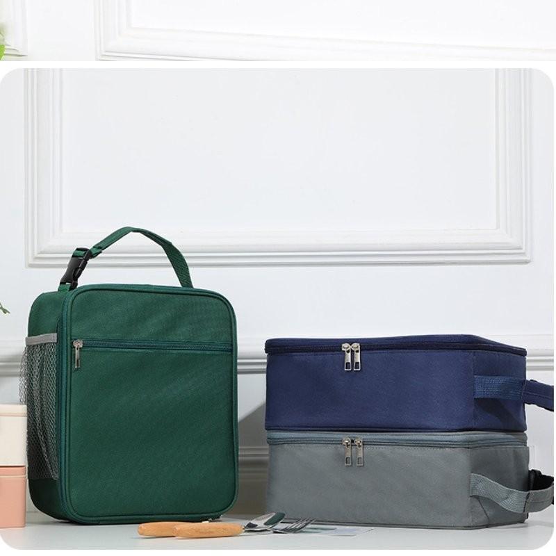 Large Capacity Thermal Lunch Bag Versatile Oxford Fabric Insulated Food Carrier