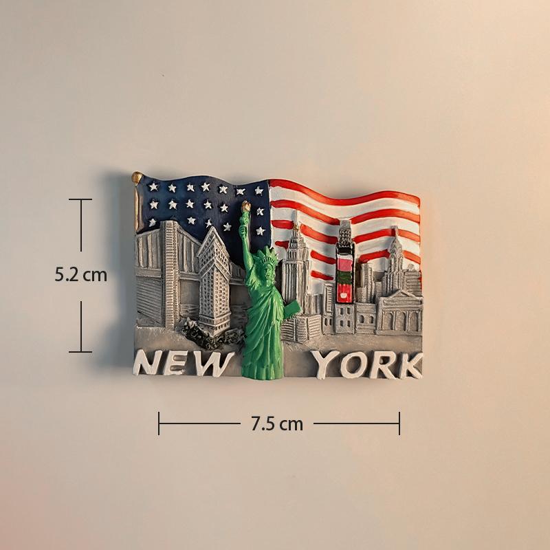 

Америка Нью-Йорк национальный флаг достопримечательность 3D стереоскопические туристические сувениры смола живопись украшение дом магниты на холодильник