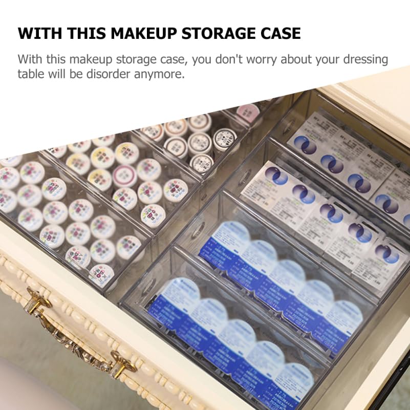 Garneck Clear Acrylic Storage Box, 4-Drawer Cosmetic Storage Case, Makeup Organizer for Eyeglasses and Accessories, Stackable, Space-Saving Design