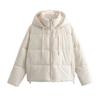 European and American style new women's clothing European and American style cotton short hooded thick jacket coat