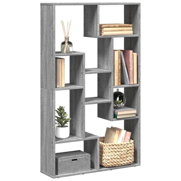 VidaXL Bookcase Sonoma Grey 72x20x120 Cm Engineered Wood, Shelf, Storage Shelf, Book Holder, Shelf To 858161