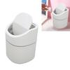 Desktop Garbage Can Button Flip Cover Reduce Odor Trash Debris Collector Can 2L Capacity