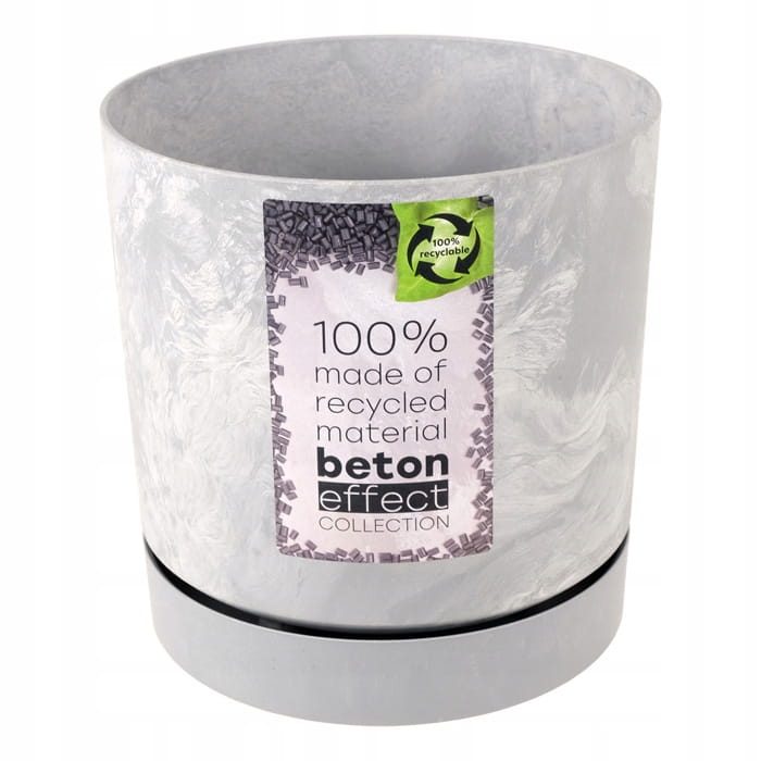 Concrete Effect Plastic Planter , Elegant Tubo