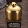 Gold Korean Style 304 Stainless Steel Seasoning Jar with Spoon - Perfect for Chili Sauce, Soy Sauce, or Salt.
