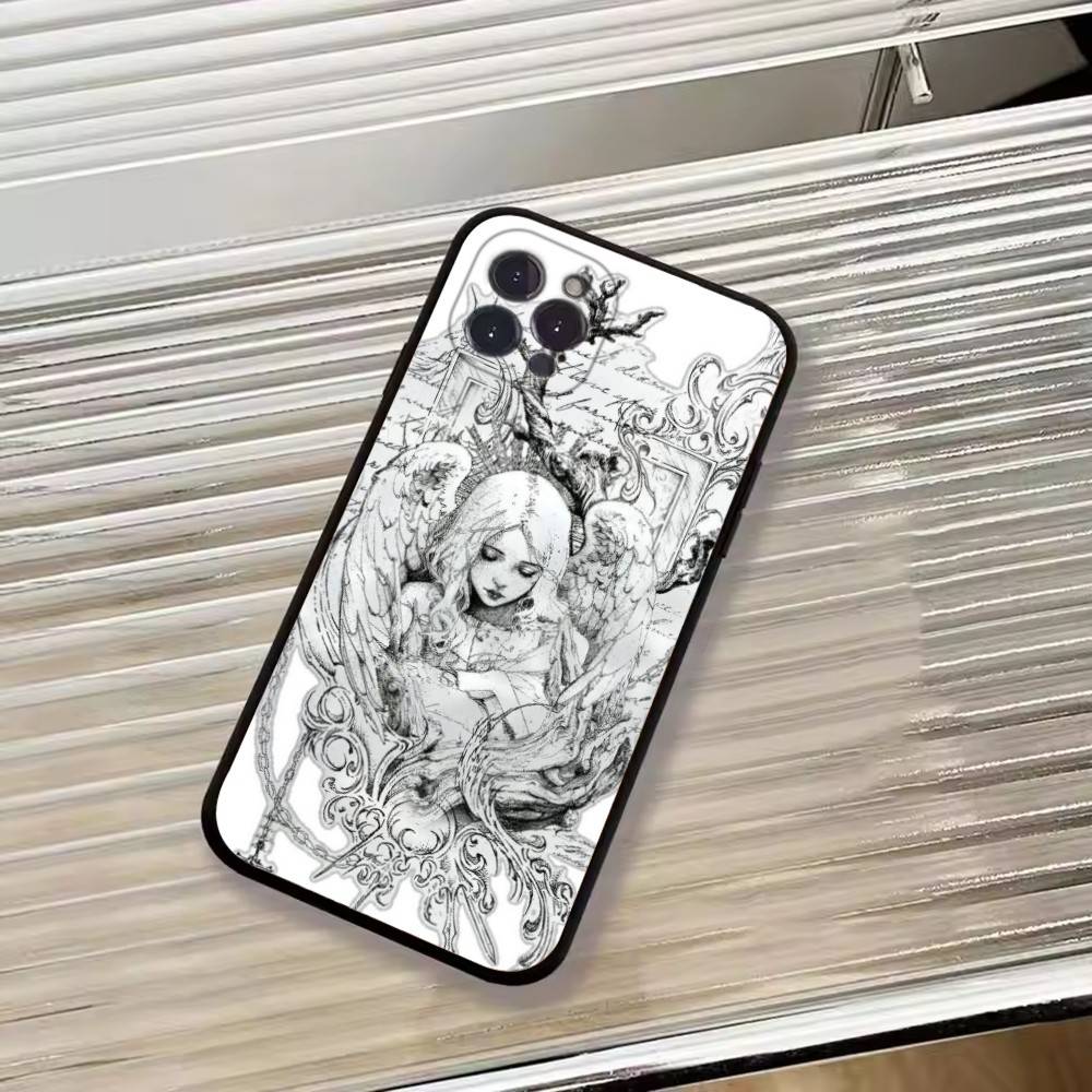 Middle Ages Retro Angel Phone Case Silicone Soft For IPhone 17 16 15 14 13 12 11 X XR Plus Pro Max Plus