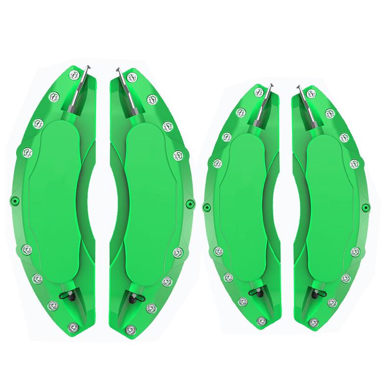 

KUNBABY 4 Or 2PCS Melting Resistant Plastic Brake Caliper Cover Fix By Screws Custom Logo Car Accessories 2pcs(Rear)&NO LOGO зелений
