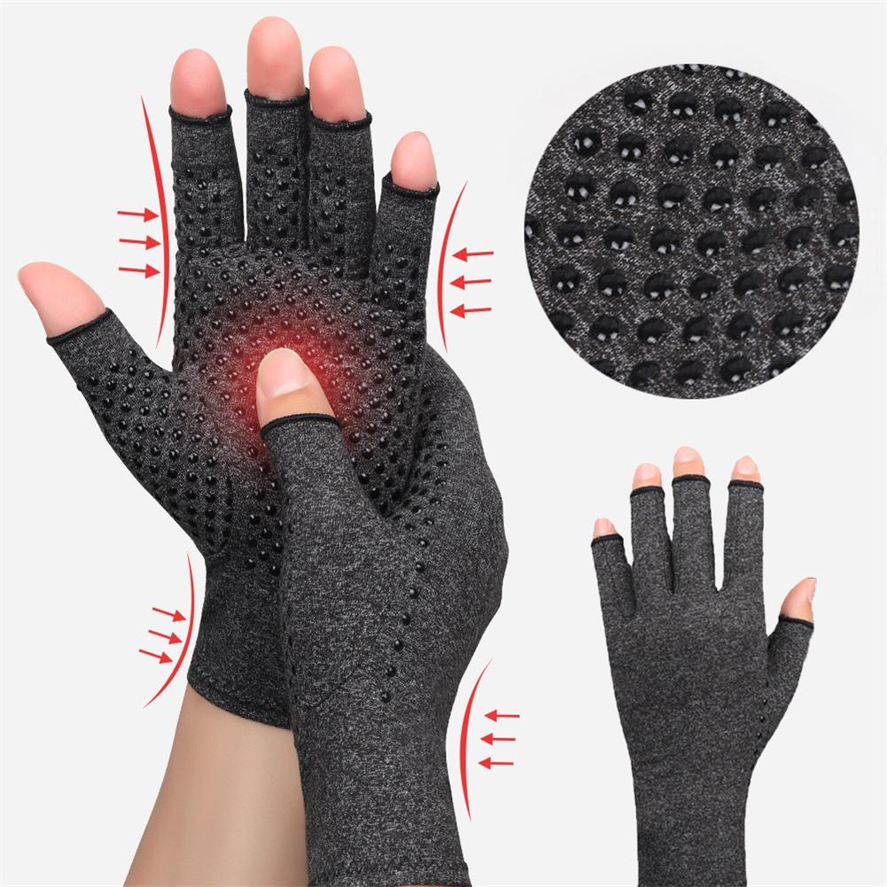 1 Pair Of Half Finger Gloves Non-slip Breathable Comfortable Stretch Nursing Training Gloves