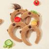 Cute Capybara Shape Hair Hoop Women Spa Wash Face Makeup Headband for Photoshoot Christmas Party Hair Accessories