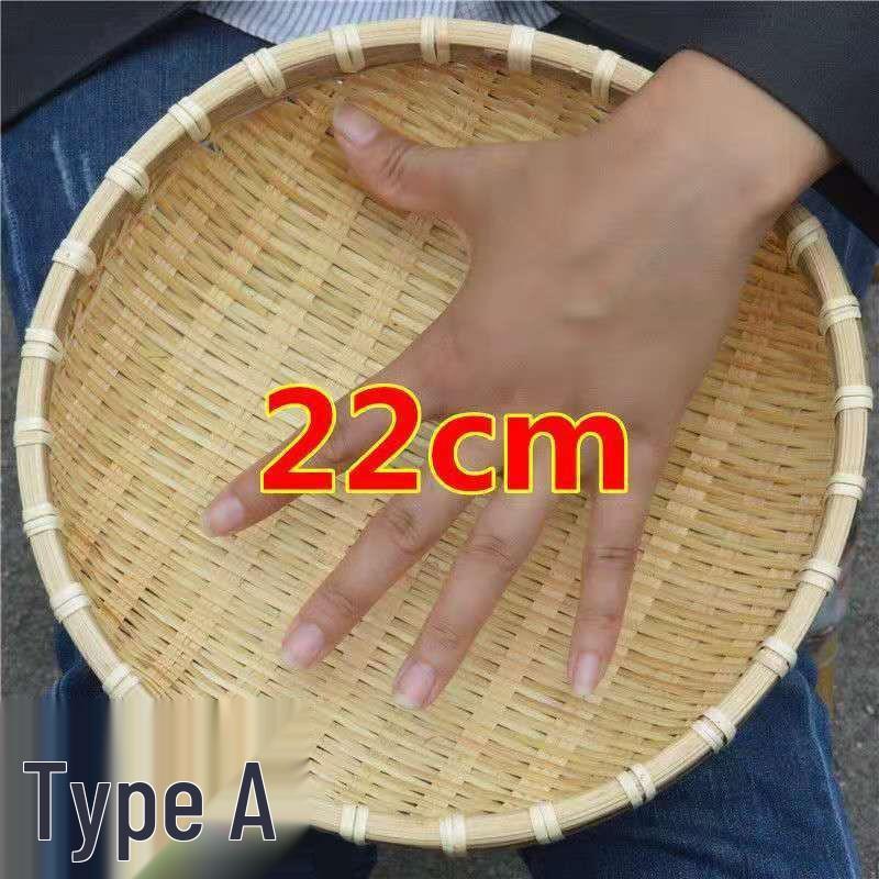 Bamboo Farmhouse Winnowing Basket & Sifter for Drying, Washing, and Steamed Buns