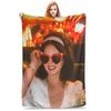 American Singer Lana Del Rey Blanket Pop Culture Music Flannel Novelty Soft Throw Blanket for Home Spring/Autumn