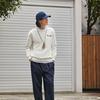 Skechers Simple College Style Knitted Embroidered Pullover Sweatshirt Comfortable Relaxed Unisex sweatshirt Cotton-Candy-White L324U107-0074