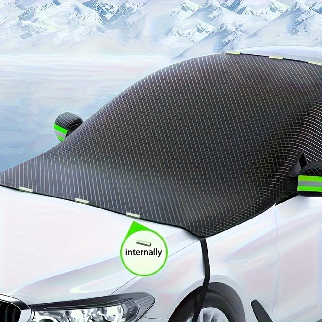 Car Snow Shield – Thickened Magnetic Front Windshield Sunshade & - Half Cover