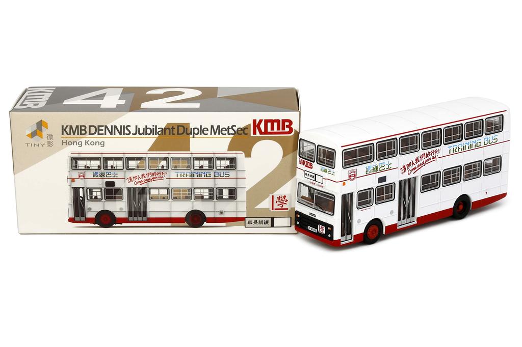 Tiny City Scale Diecast Model KMB Dennis Jubilant Driving School Car Bus 1/110 Car (CR2505) Double-Decker