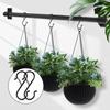 S Hooks 20pcs Heavy Duty 3.5 Inch Metal Hanging Hooks with Safety Buckle Closet Organizer Hooks for Kitchen Clothes Plants Bags Hats Belts