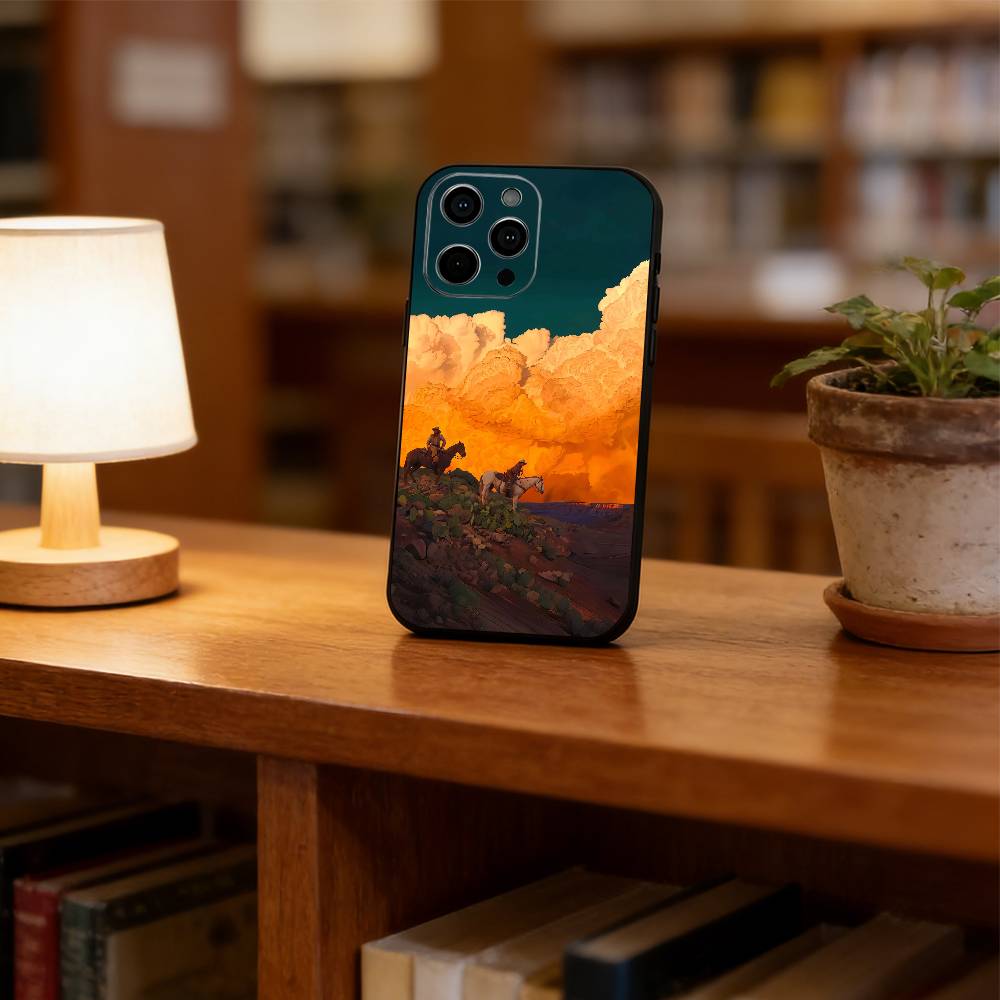 Cowboy Phone Case For iPhone 17, 16,15,14,13,12,11 Plus,Pro Max, Others Soft Black Cover
