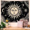 Tapestry Vintage Celestial Sun Moon Tapestries Starry Sky Wall Hanging Mystical Astrology Line Art Decor Bedroom Dormitory