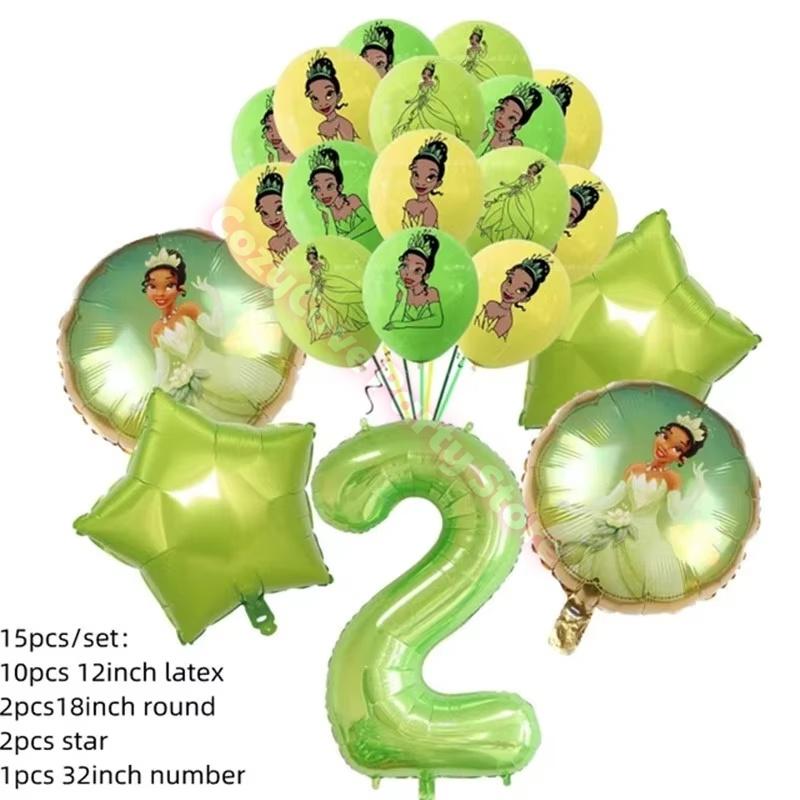Frog Tiana Princess Party Decoration Set Paper Cup Plate Napkin Balloons Kids Girl Birthday Surprise Gift Baby Shower Photo Prop
