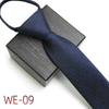 Business Tie Striped Zipper Men Plaid All Match Neck Tie na wesele