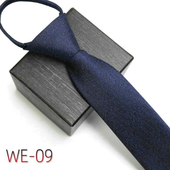 Business Tie Striped Zipper Men Plaid All Match Neck Tie na wesele
