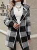 V 97291 Oversized Knit Plaid Cardigan