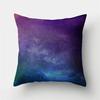 Rainbow Starry Sky Moon Fantasy Pattern Throw Pillow Cover With Short Plush Print For Living Room Sofa Decoration Cushion Cover