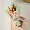 Yousheng Crochet Flower Bouquet Handmade Knitted Mini Artificial Bouquet Fake Puff Flower Gift for Mother Wife On Birthday