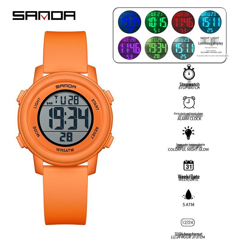 Sanda Ultra-thin Unisex Luminous Sports Wristwatch - Fashionable, Simple, Multifunctional, and Waterproof