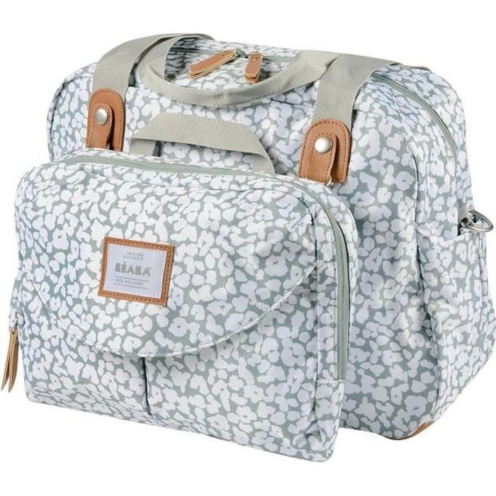BEABA, Sac À Langer Genève II, Modulable, Grande Contenance, Rangements Multiples, Pochette Avant Amovible, Cherry Blossom