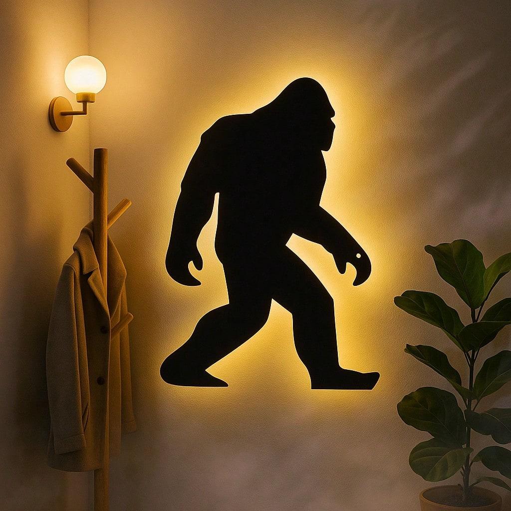 3D Metal Gorilla Wall Art, Jungle Themed Decor for Kids Room, Bar, Lounge, Handmade Iron Sculpture, Wildlife Animal Ornament